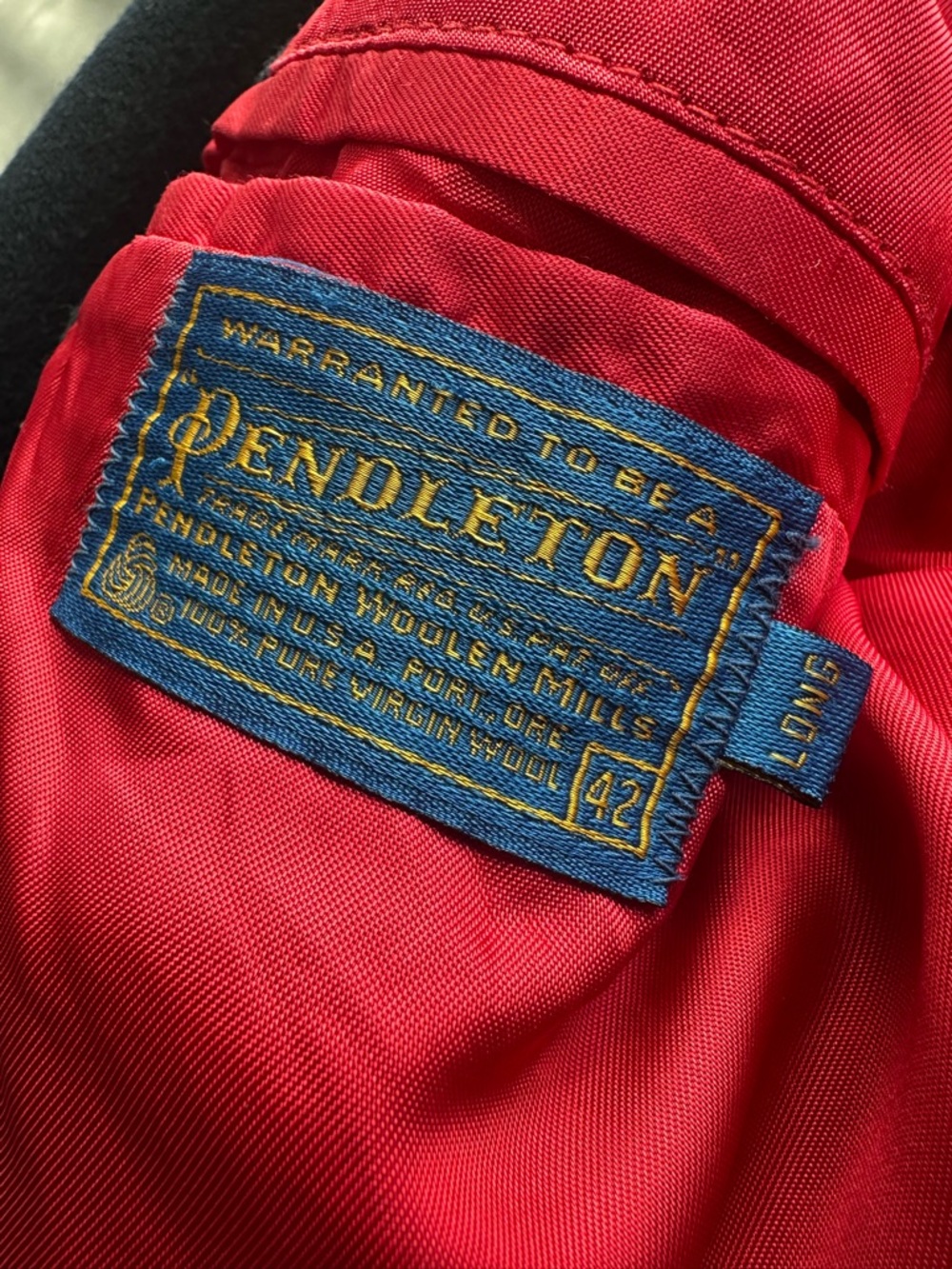 Vintage Pendleton Men’s Blazer 42L Navy Wool Preppy Rugby Ivy League Jacket - Picture 5 of 11